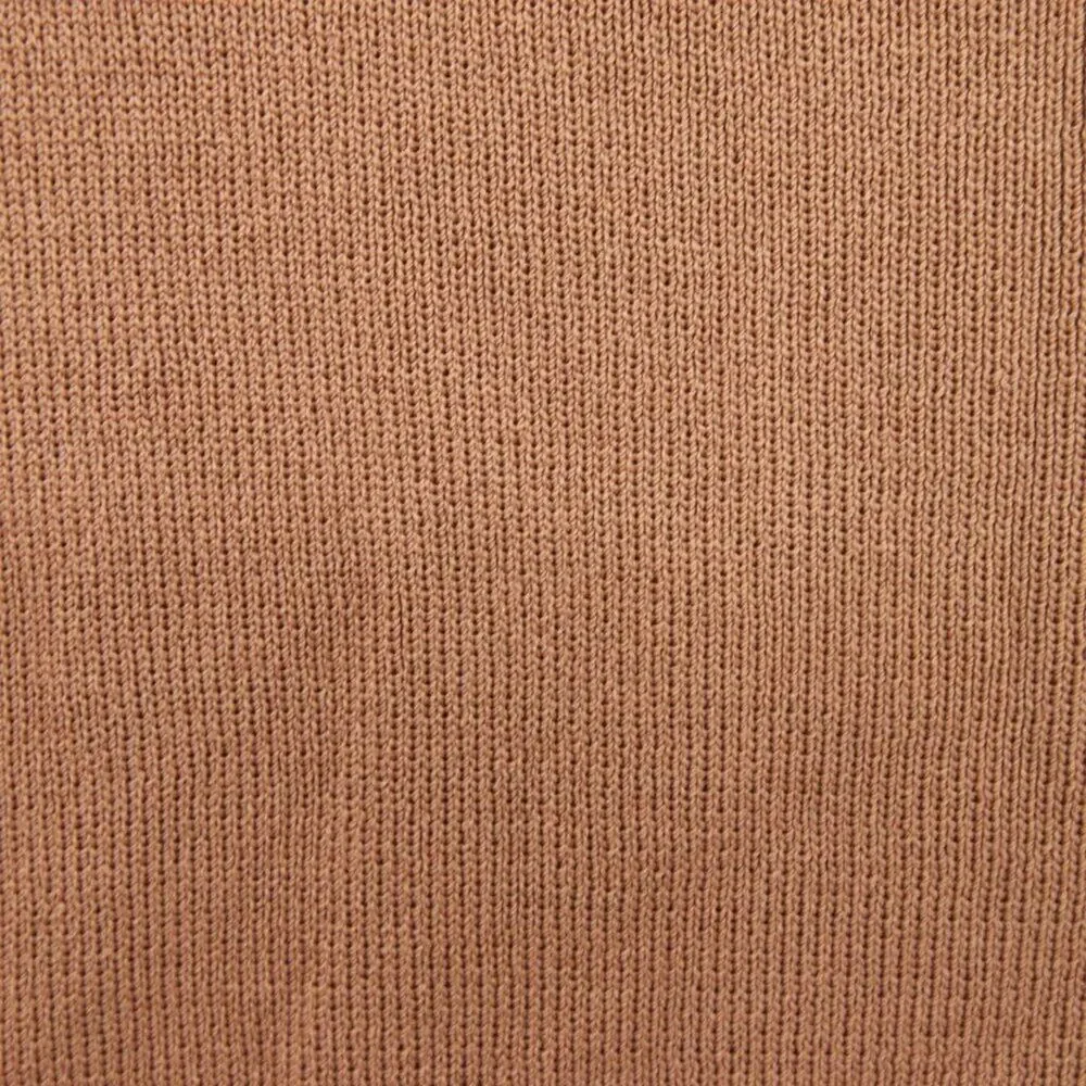 House of CB London Maxi Dress Tan Nude Ribbed Long Sleeve Slit Scoop Neck Large - Picture 8 of 11